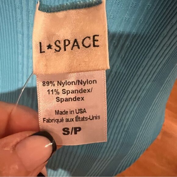 NWT L*Space women's Katniss one piece swimsuit size small in blue - Picture 9 of 11